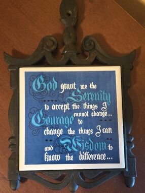 Wall Plaque With Serenity Prayer